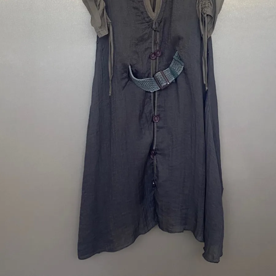 مانتو سبز و طوسی