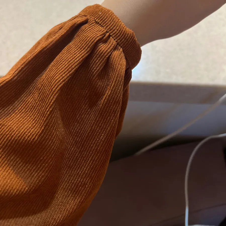 پیراهن پاییزه مخمل کبریتی