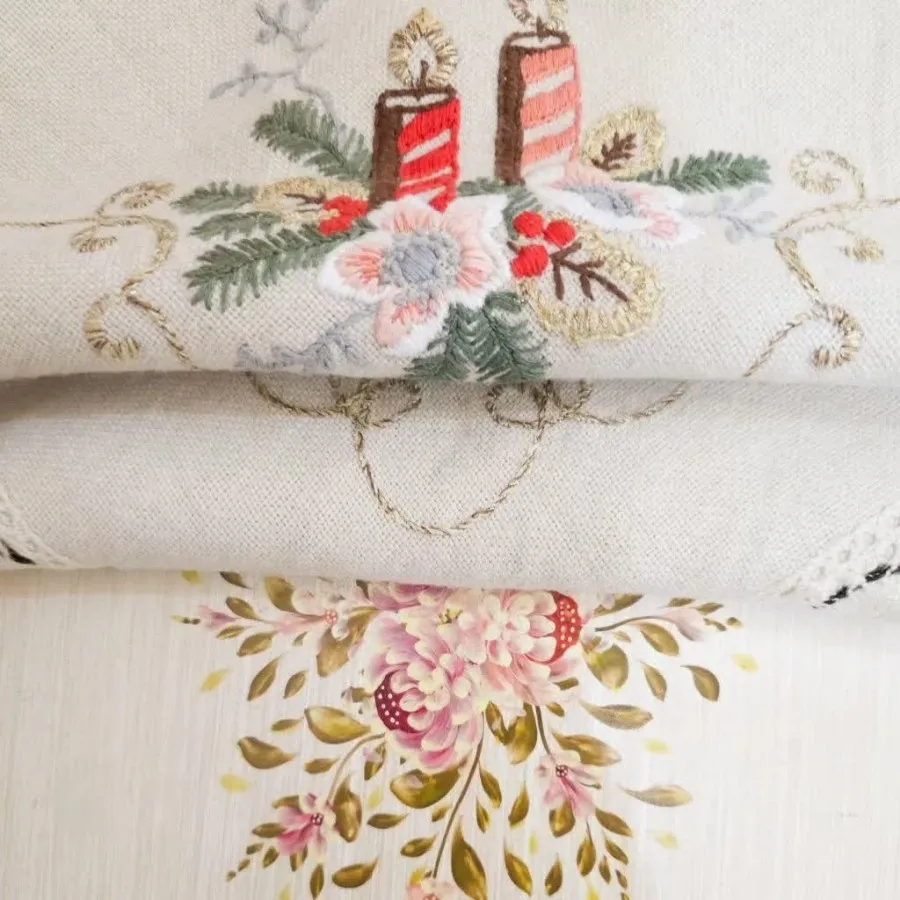 رومیزی گلدوزی دستدوز