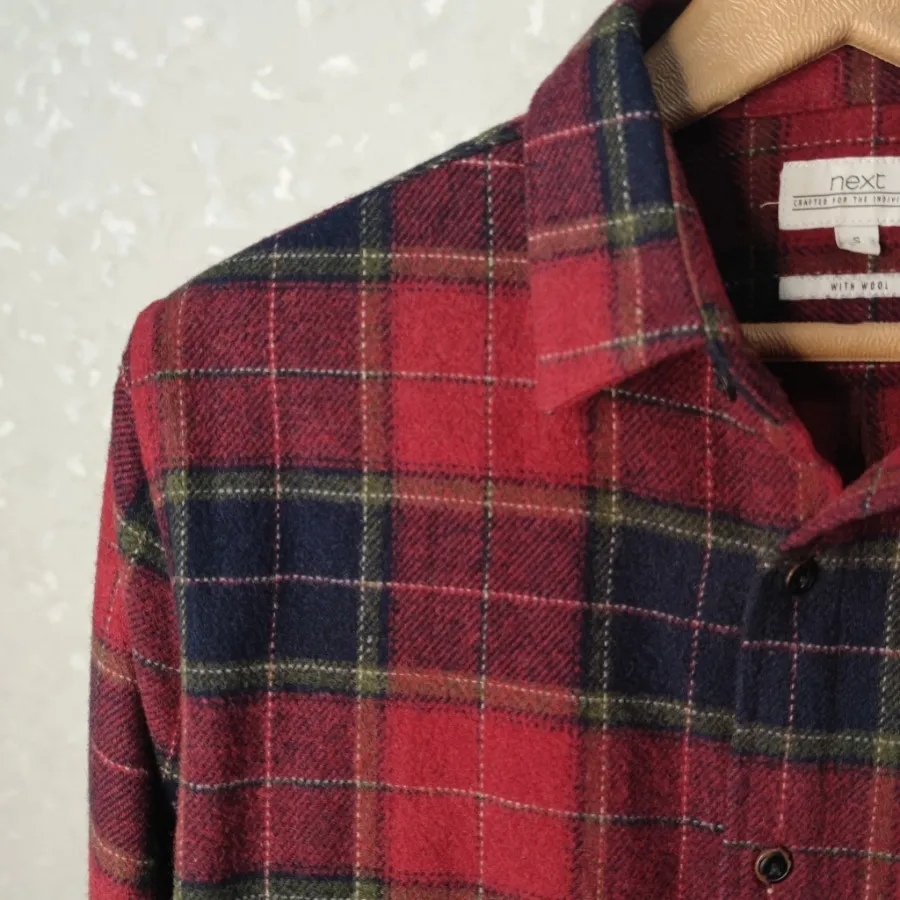 پیرهن پشمی چهارخانه قرمز