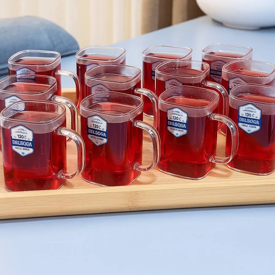 استکان پیرکس مربعی ترک