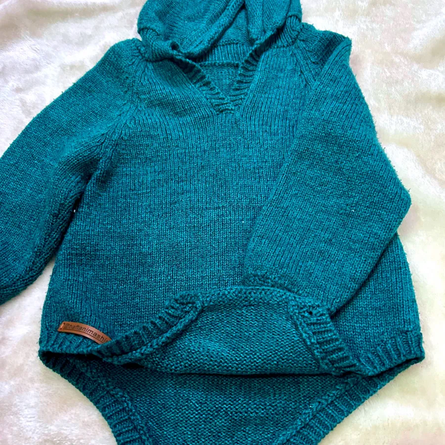 پلیور بافت کلاه دار