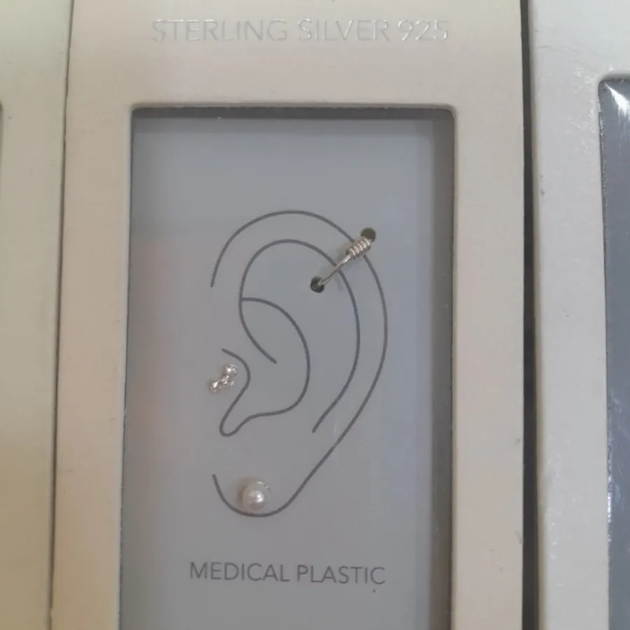 پیرسینگ گوش وبینی نقره925