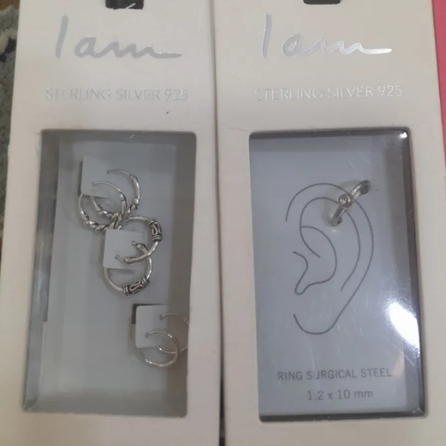 پیرسینگ گوش وبینی نقره925