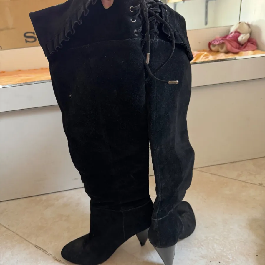 بوت بلند پاشنه دار جیر