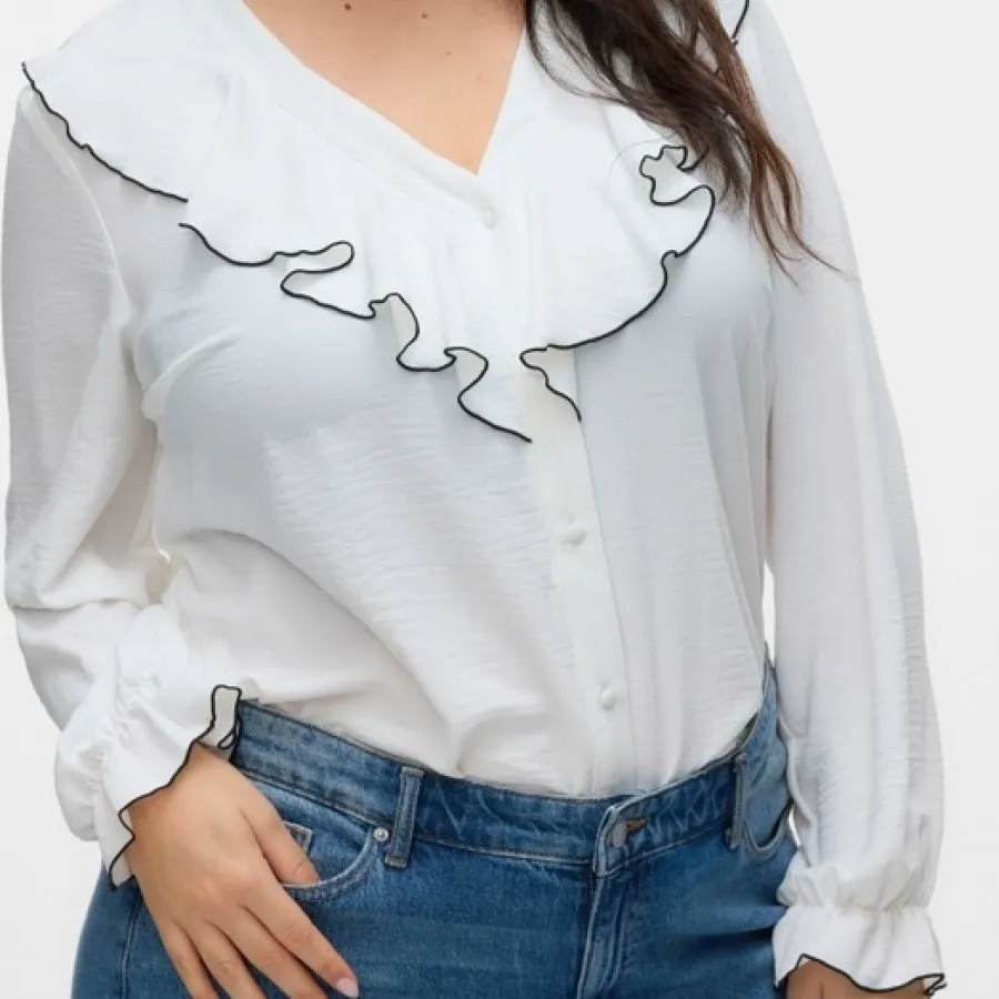 شومیز سفید نخ پنبه