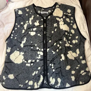 وست مشکی خاکستری پشمی