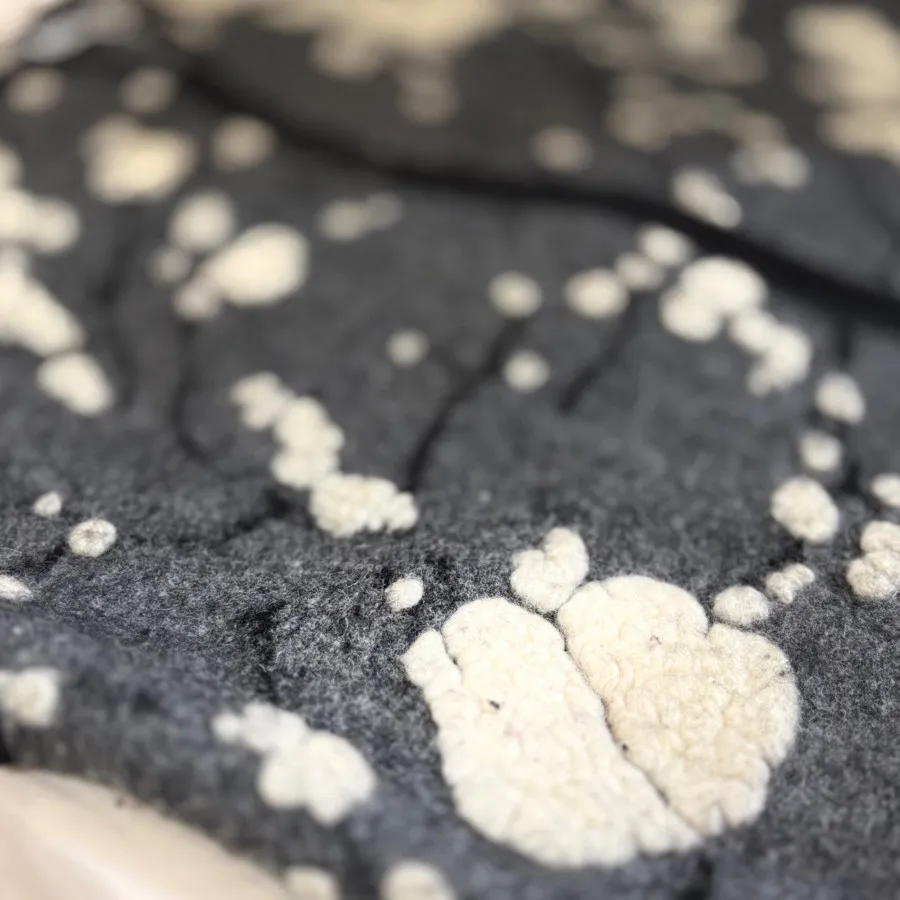 وست مشکی خاکستری پشمی