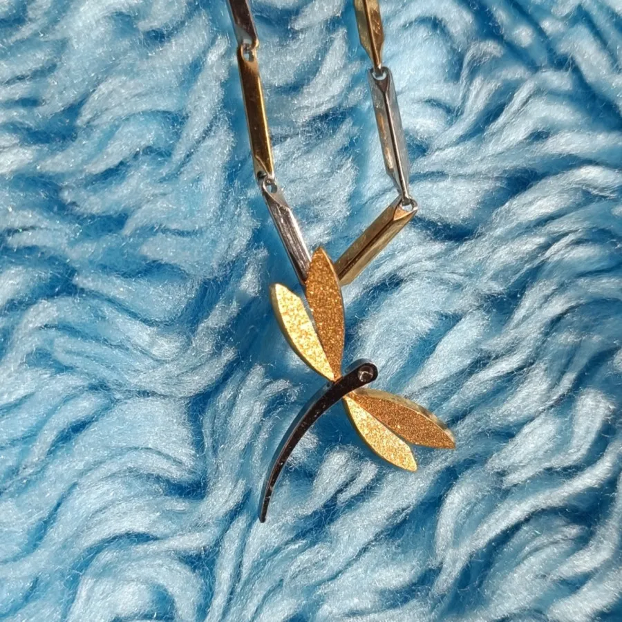 گردنبند آویز سنجاقک استیل