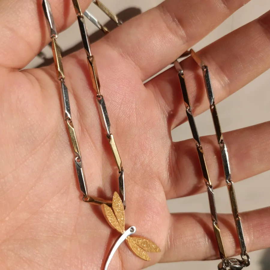 گردنبند آویز سنجاقک استیل