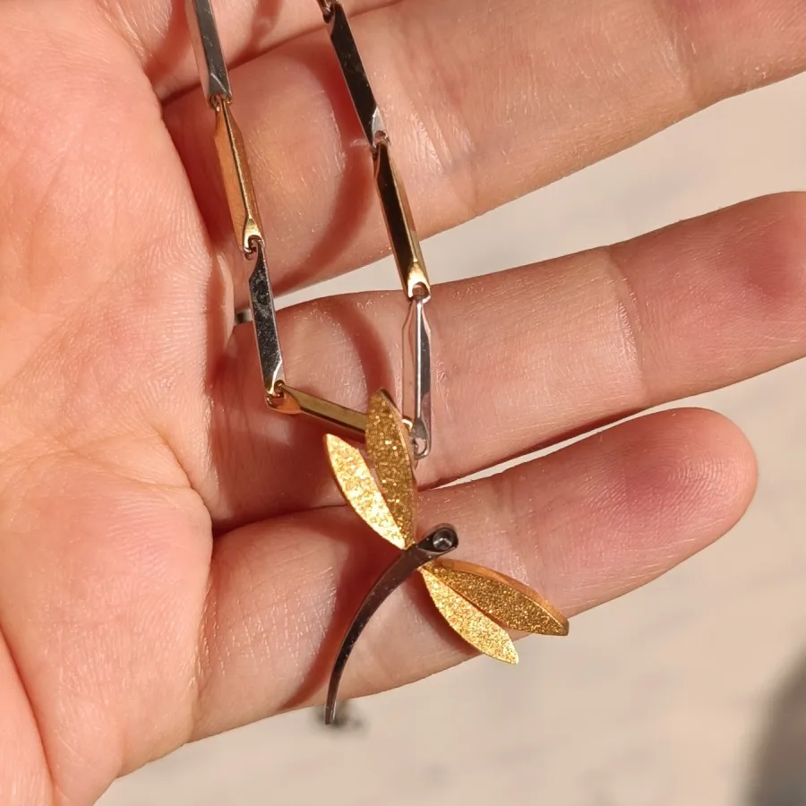 گردنبند آویز سنجاقک استیل