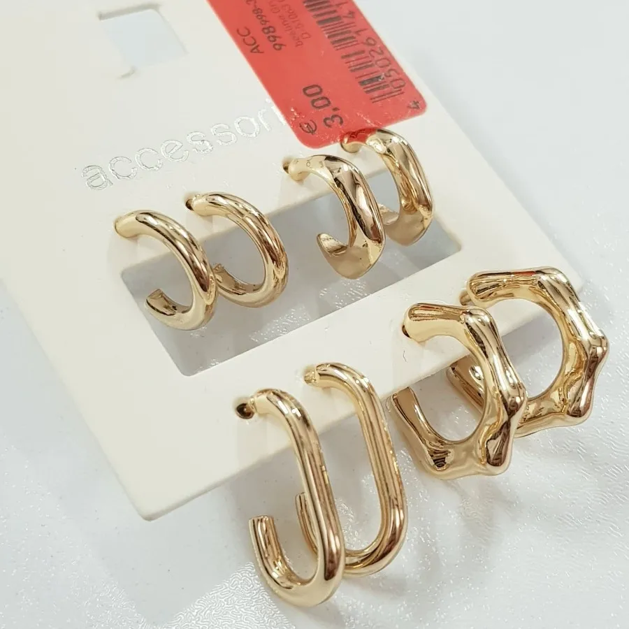 پک چهار جفتی گوشواره حلقه