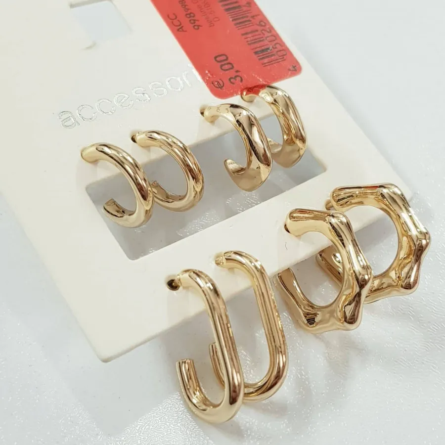 پک 4 جفتی گوشواره طلایی