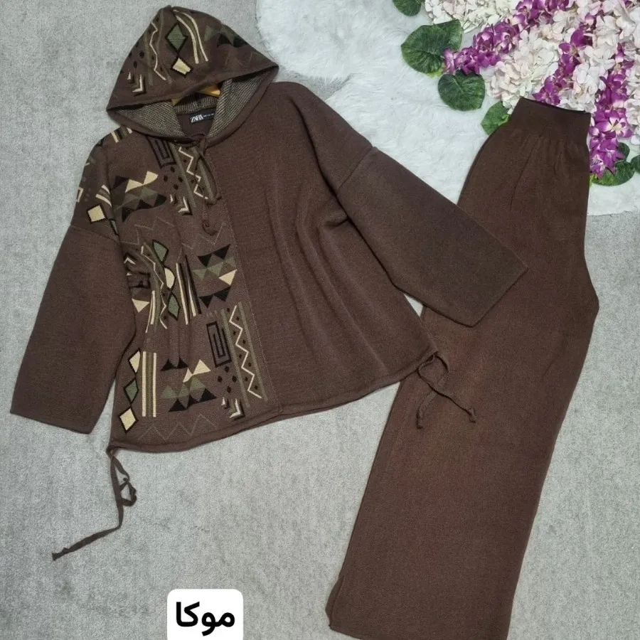 ست هودی شلوار بافت