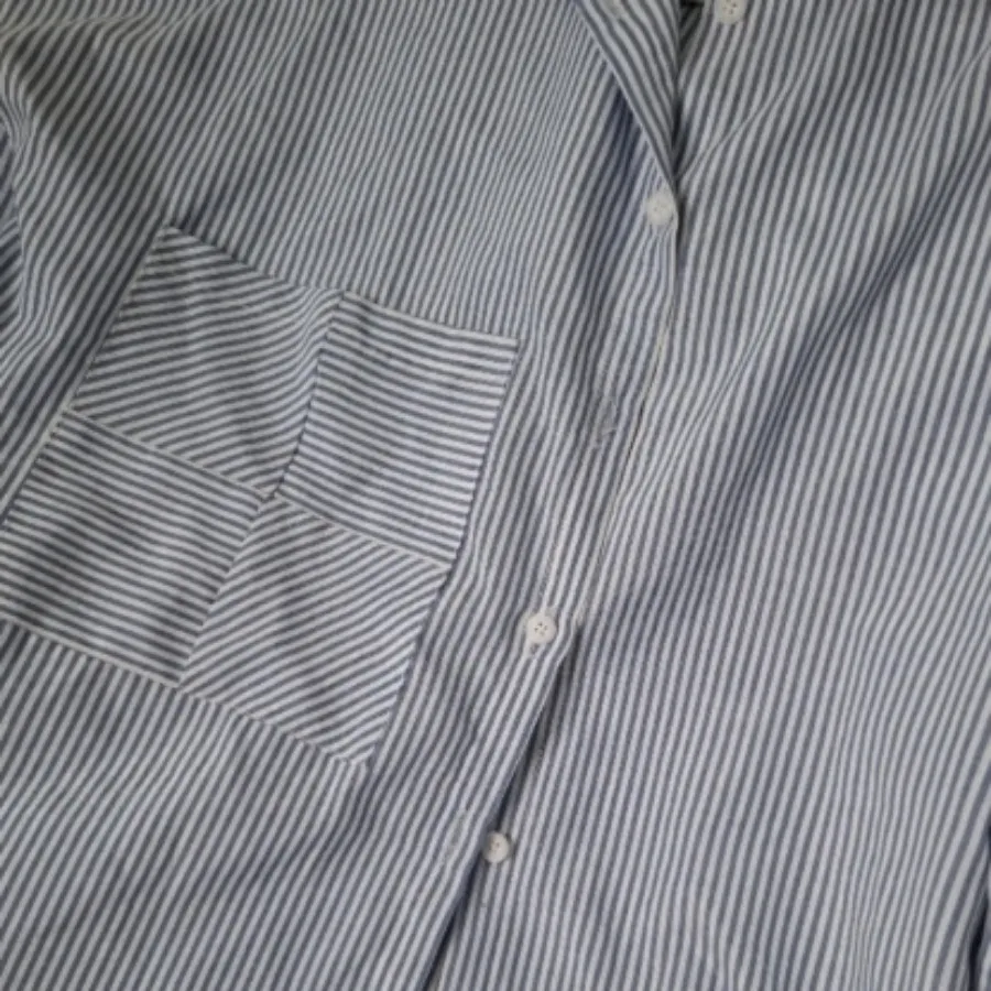 شومیز راه راه آبی