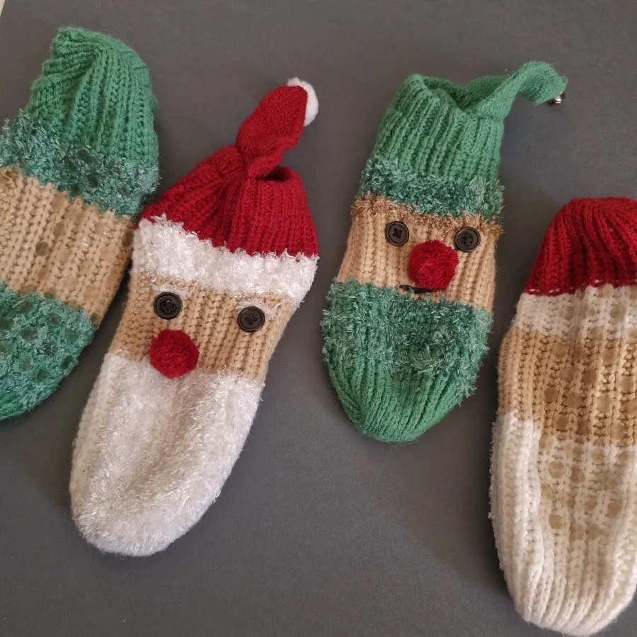 جوراب پاپوش بافت کریسمس