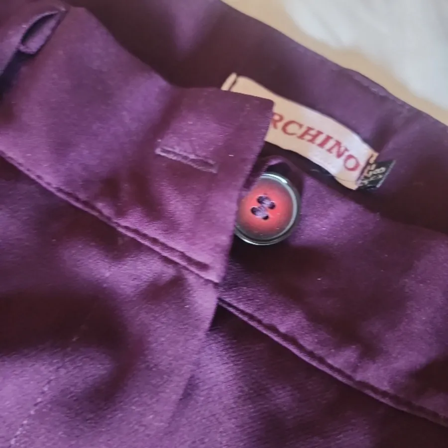 شلوار کرپ بادمجانی