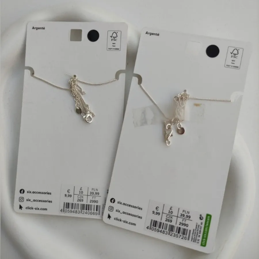 گردنبند آبکاری نقره S و M