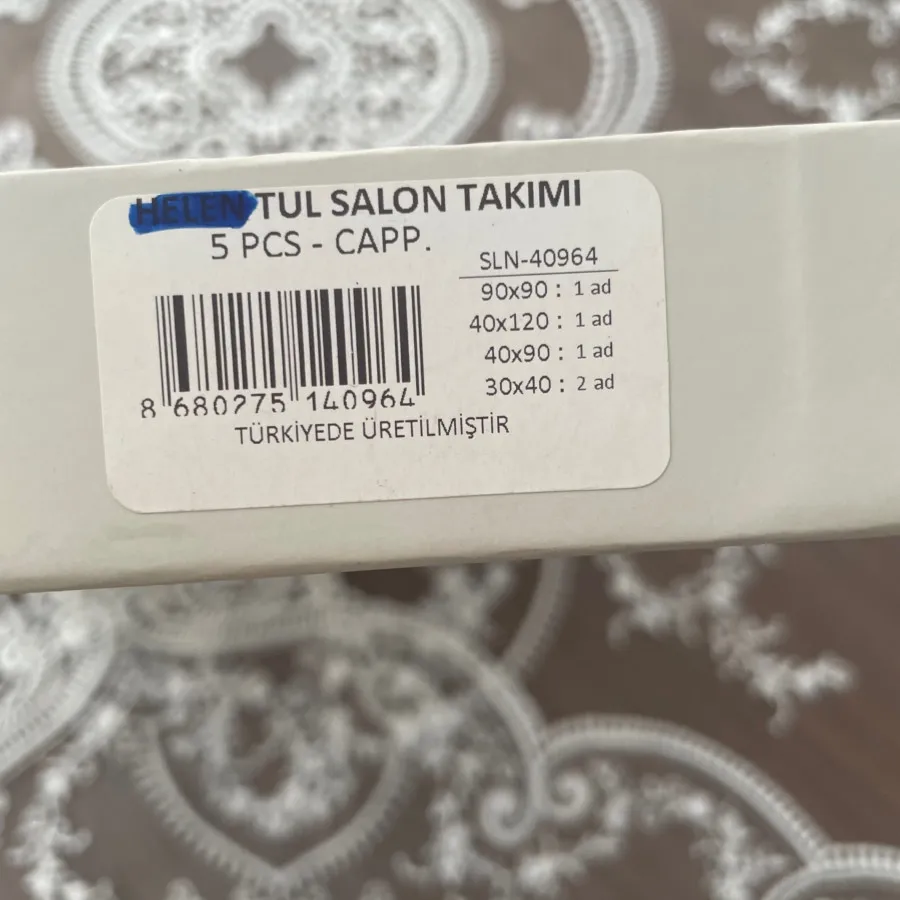 ست 5 تکه رومیزی دانتل ترک