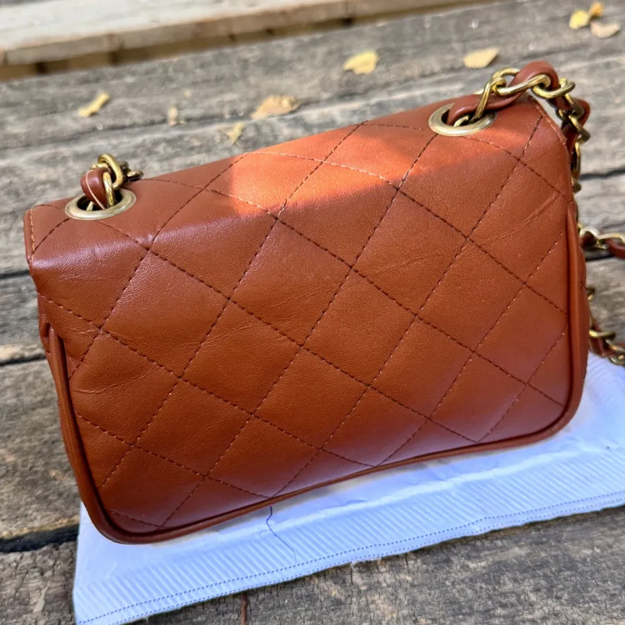 کیف دوشی چرم قهوهای