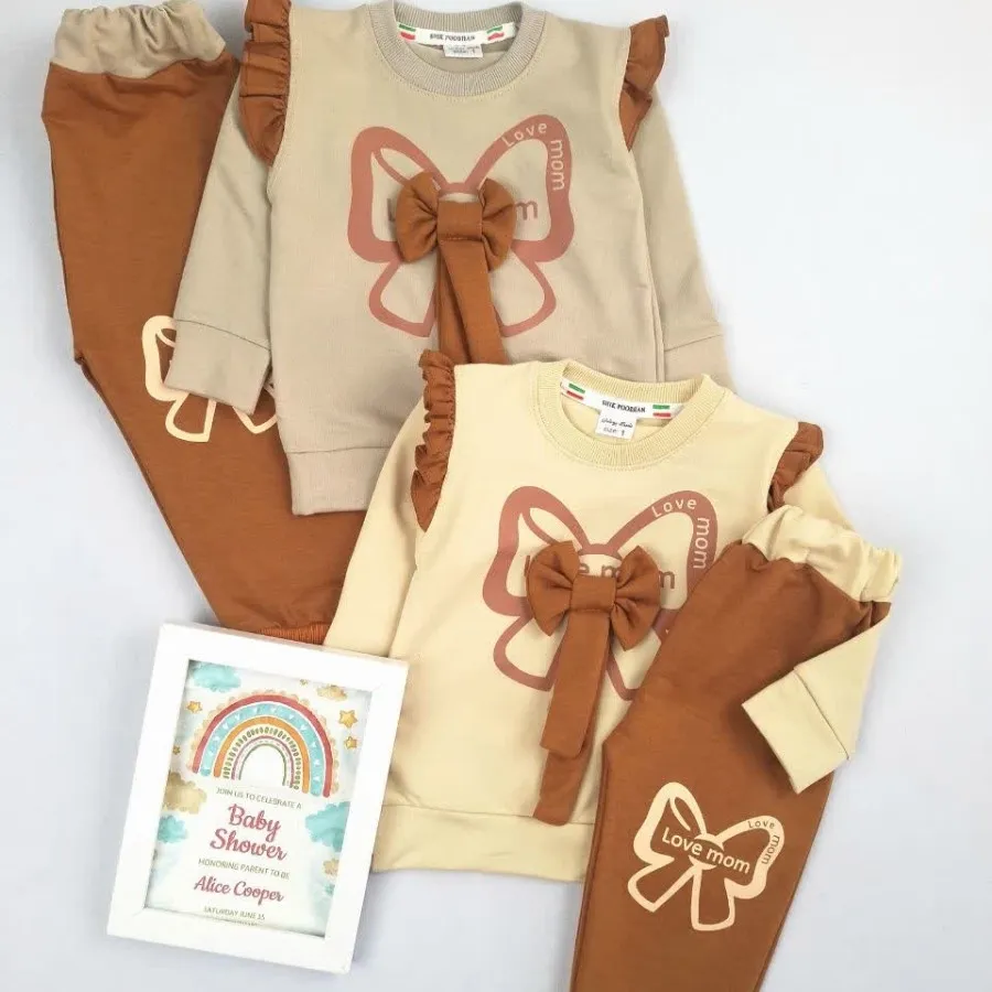 بلوز شلوار دورنگ پاپیون