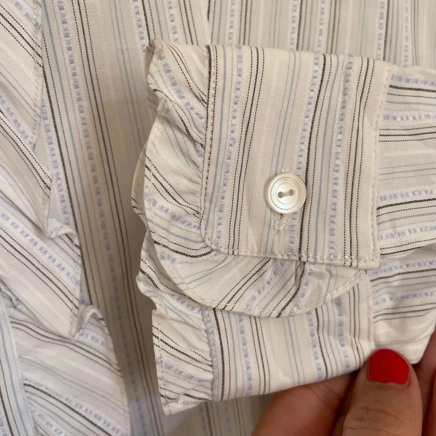 شومیز راه راه سفید