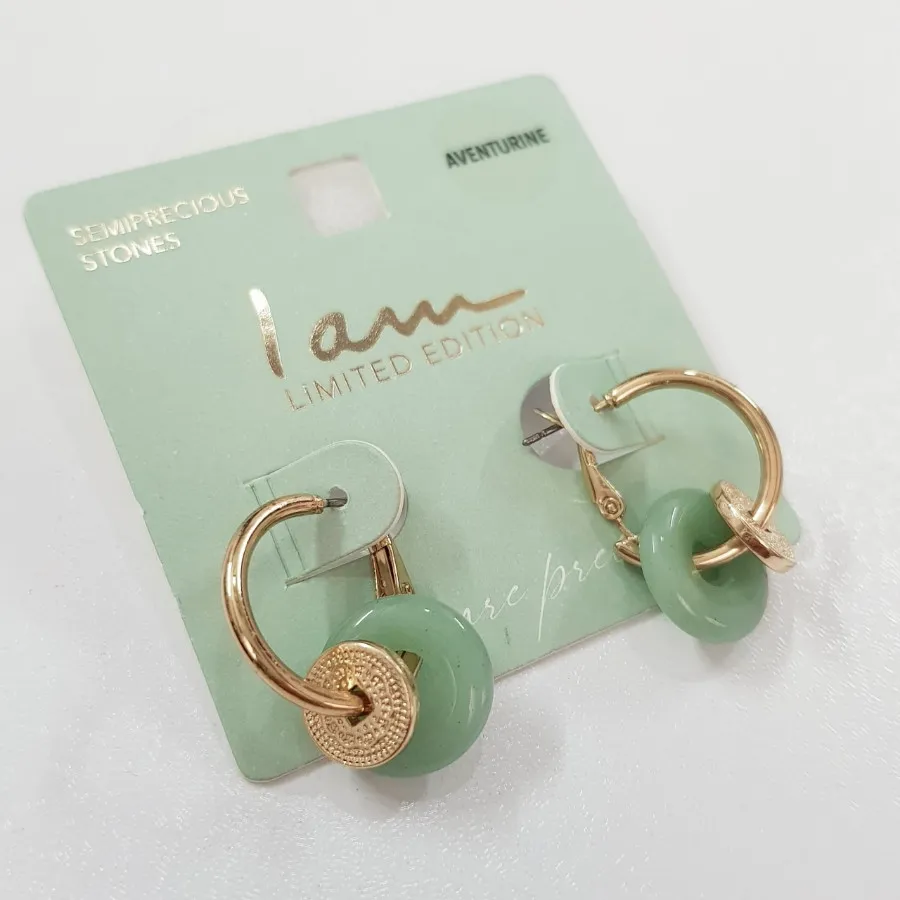 گوشواره آویز سنگ آونتورین