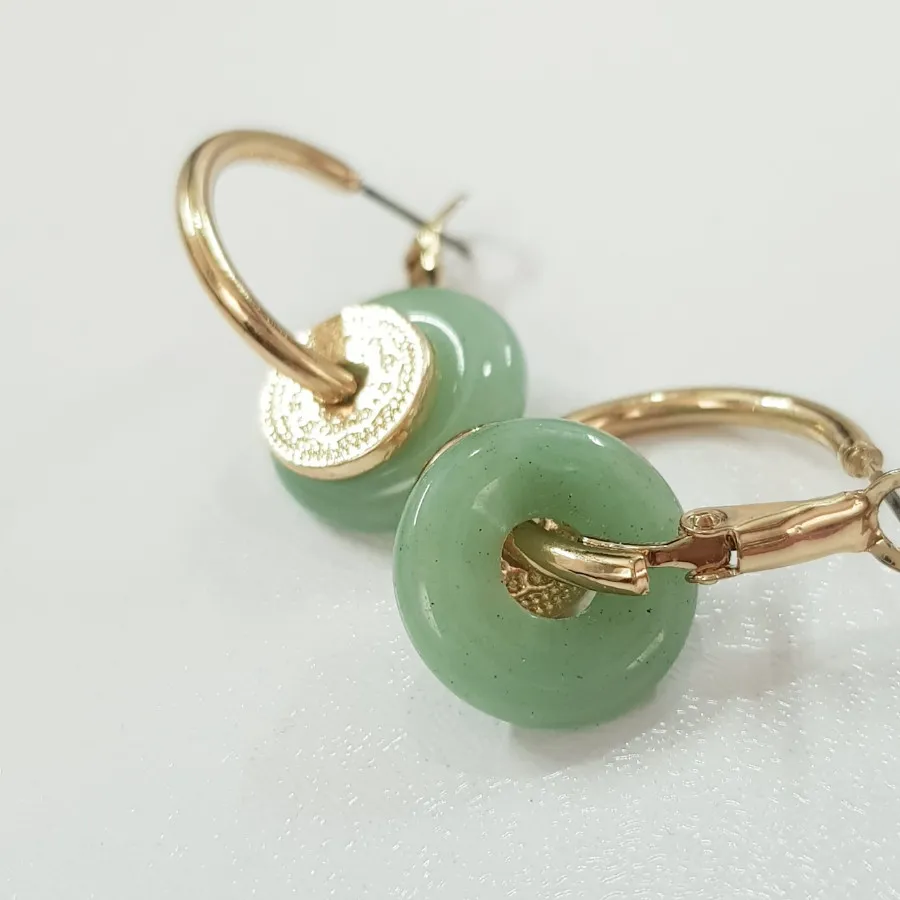 گوشواره آویز سنگ آونتورین