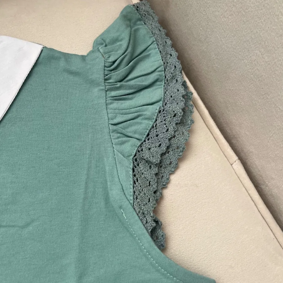 تیشرت نخی آستین گیپوری