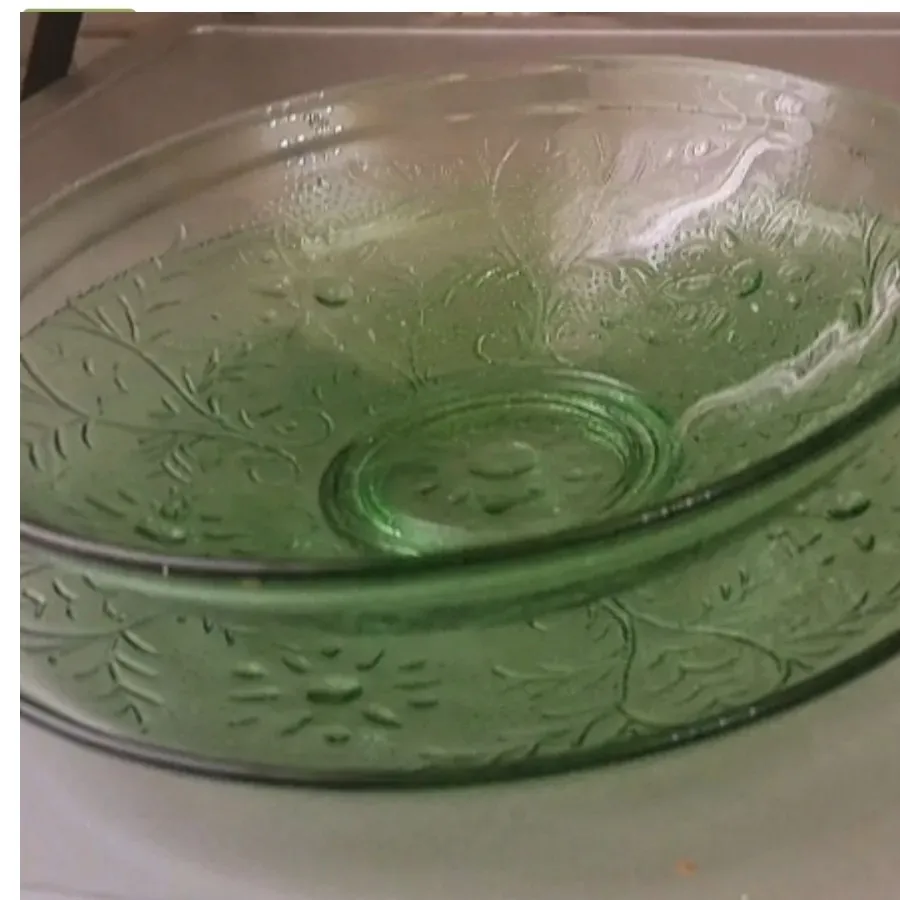 بلور  کاسه بشقاب سبز