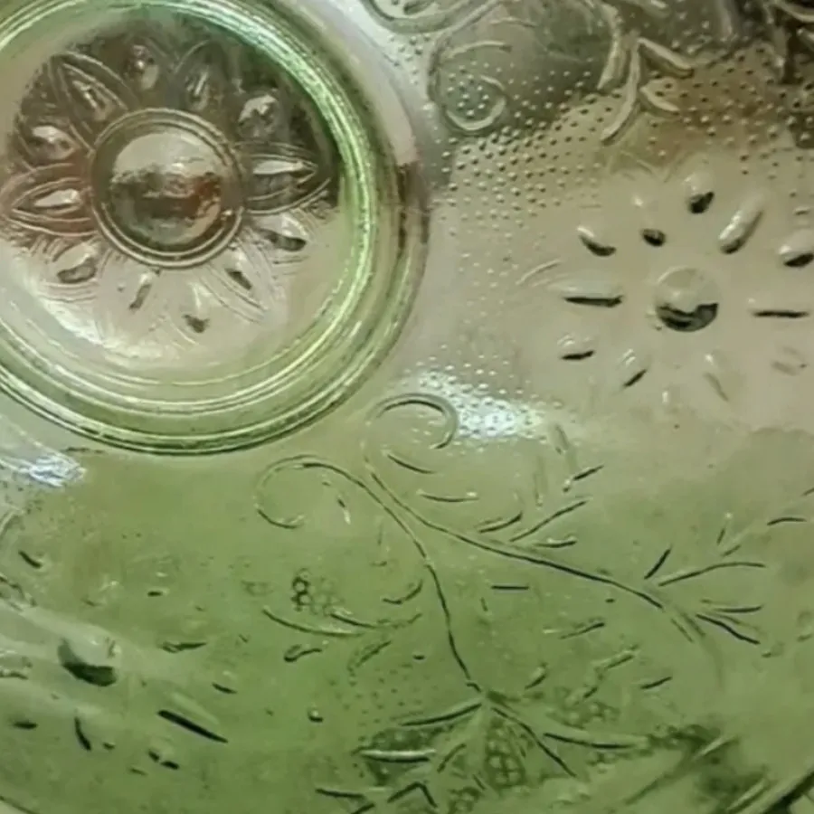 بلور  کاسه بشقاب سبز