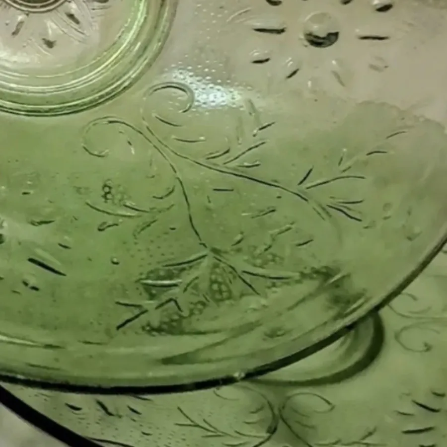 بلور  کاسه بشقاب سبز