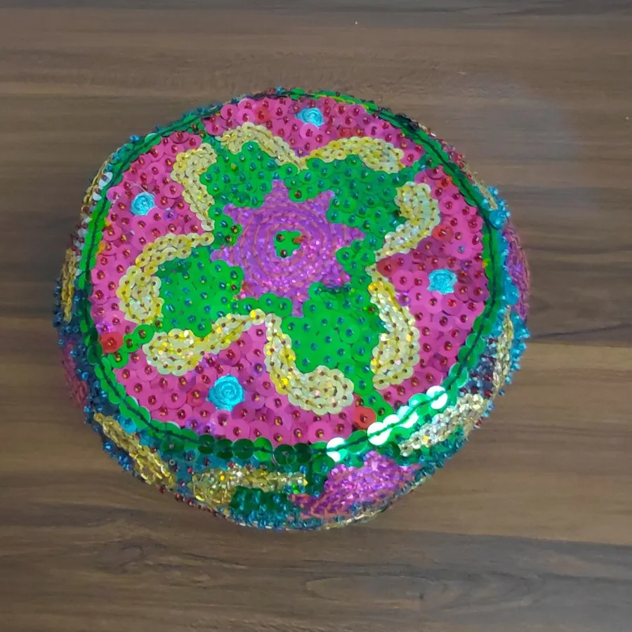 کلاه سنتی پولک دوزی