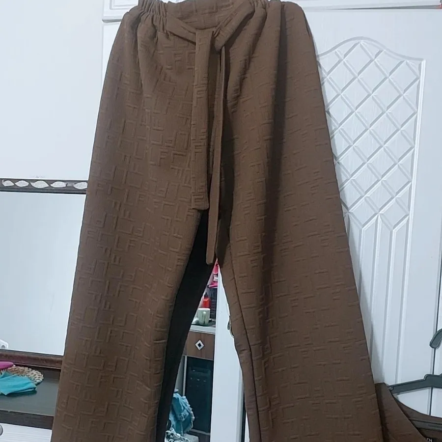 ست مانتوشلوپاییزه قهوه ای