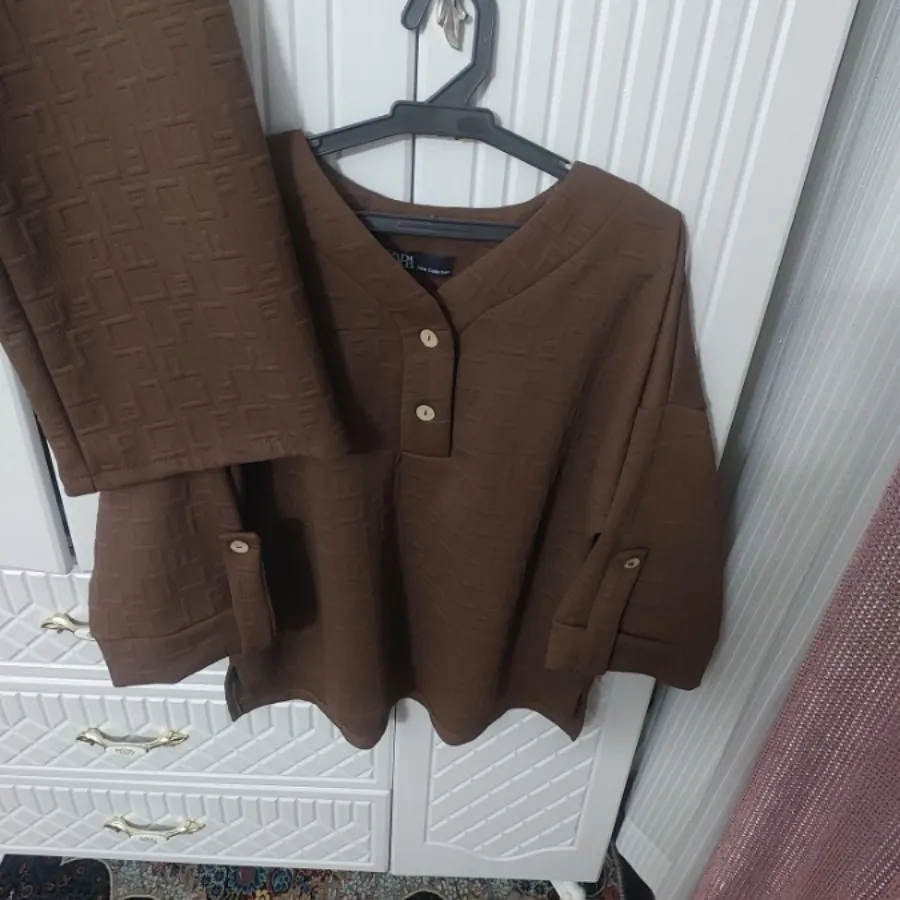 ست مانتوشلوپاییزه قهوه ای