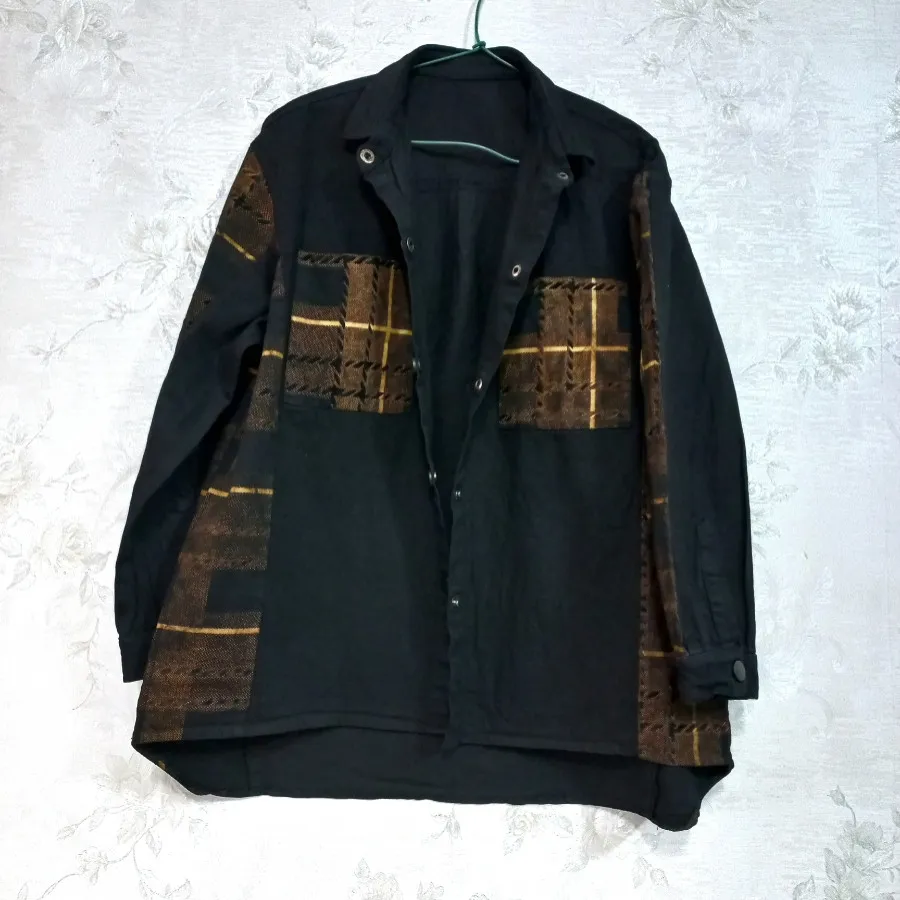 شومیز مانتویی ضخیم کتان