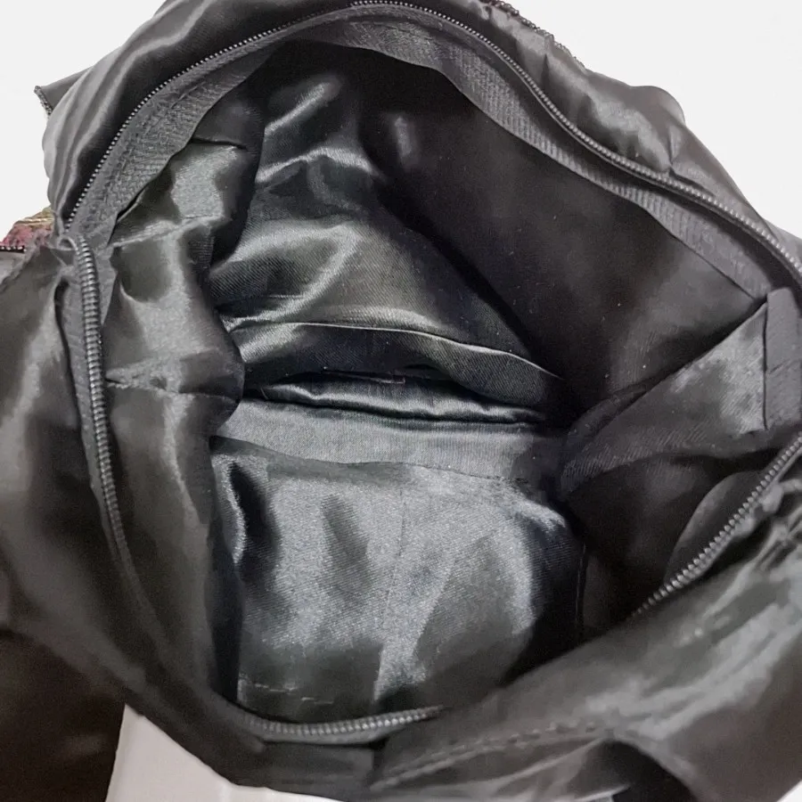 کیف ساتن منجوق دوزی