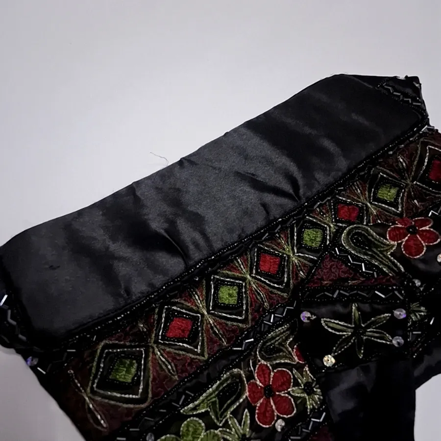 کیف ساتن منجوق دوزی