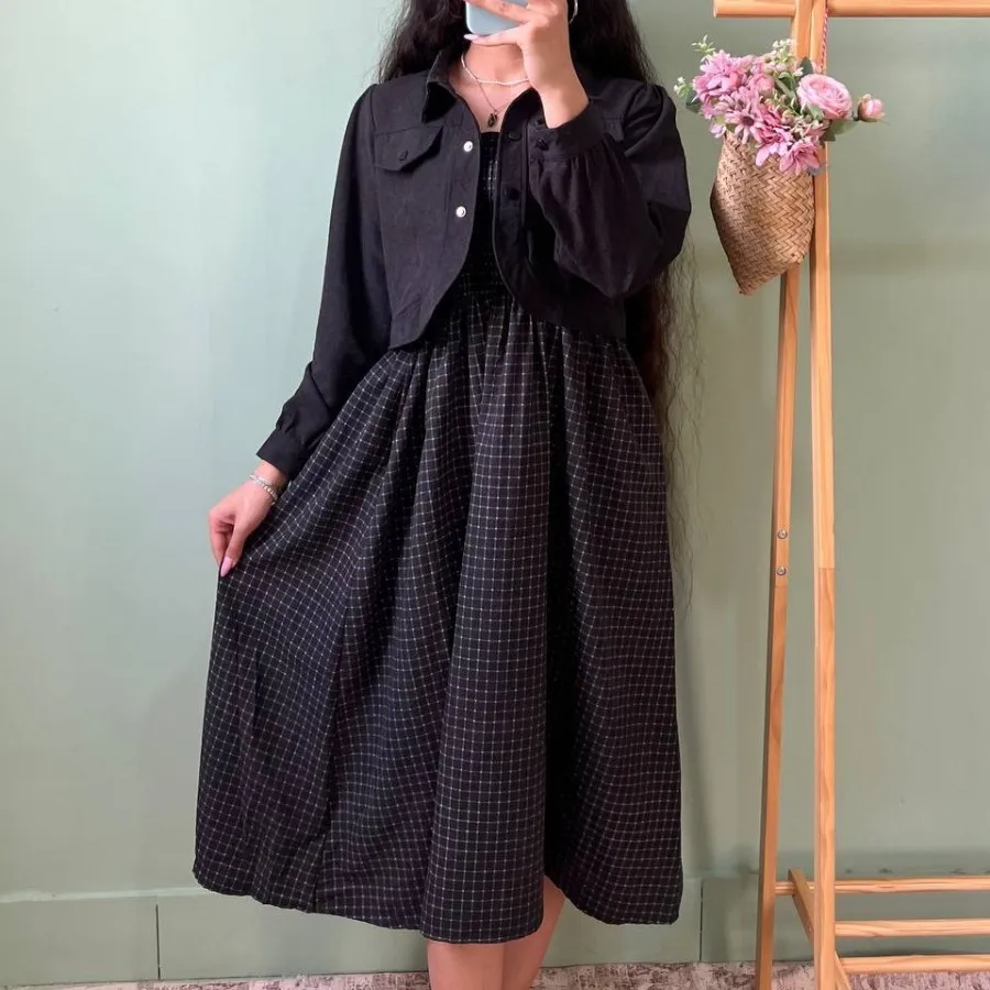 پیراهن دوتیکه جنس کتان