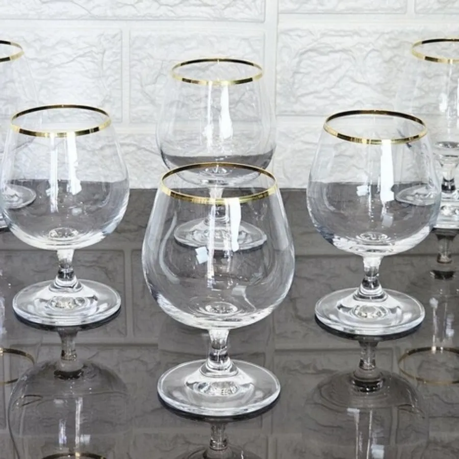 گیلاس لب طلا کریستال