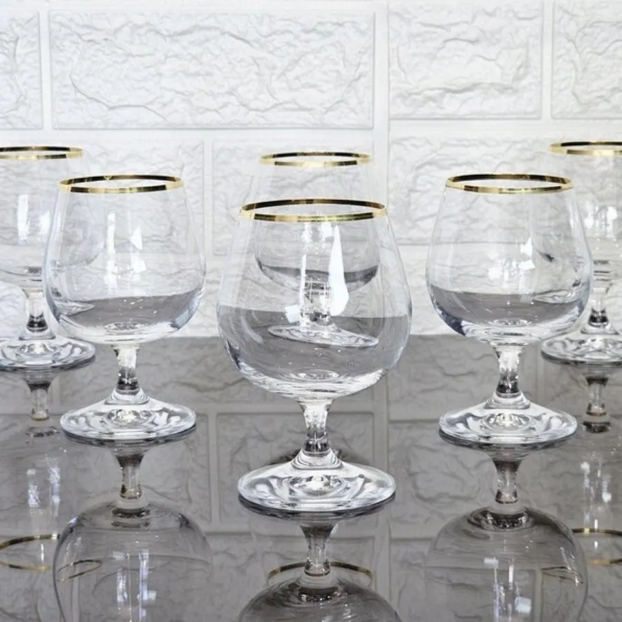 گیلاس لب طلا کریستال