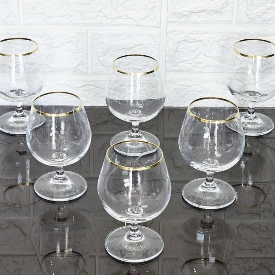 گیلاس لب طلا کریستال