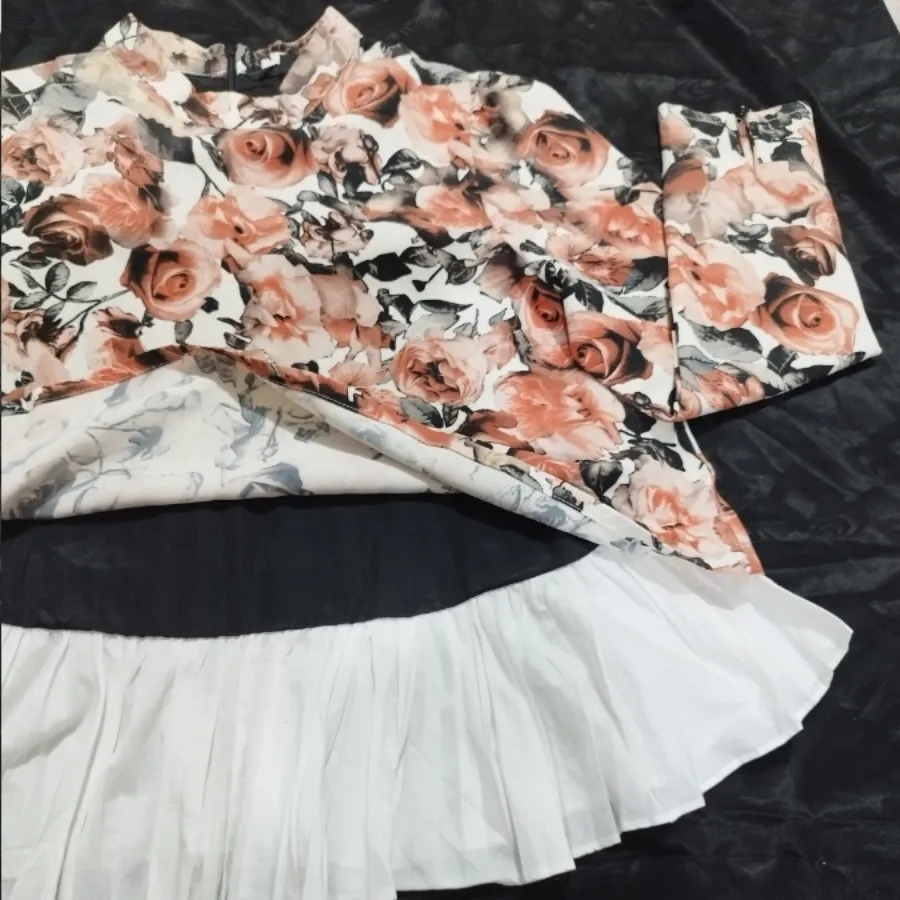 شومیز مجلسی گلدار کرپ