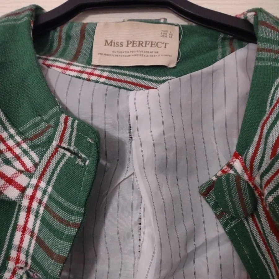 کت آستر دار چهارخانه