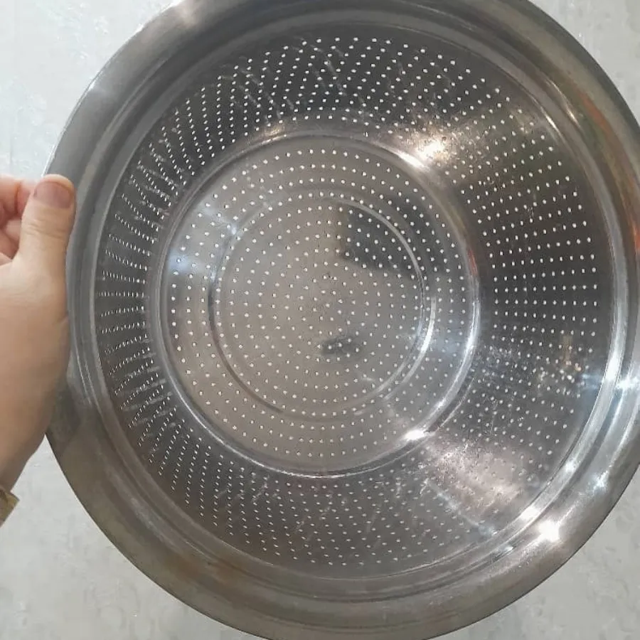 آبکش و لگن استیل بزرگ