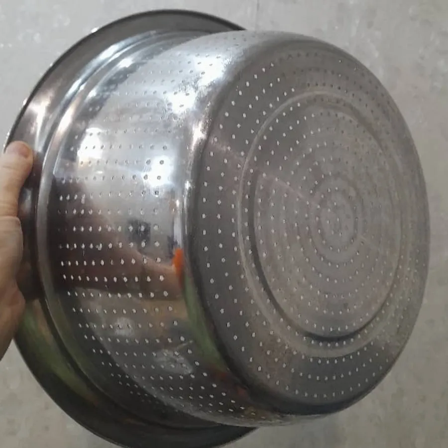 آبکش و لگن استیل بزرگ