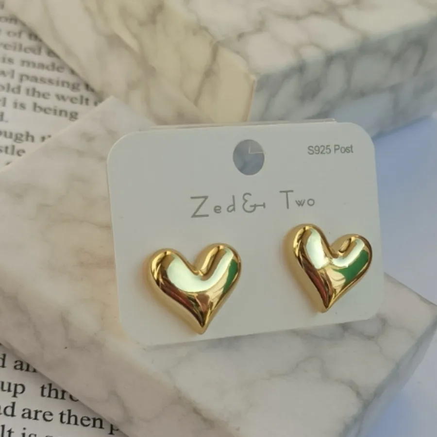 گوشواره قلب طلایی