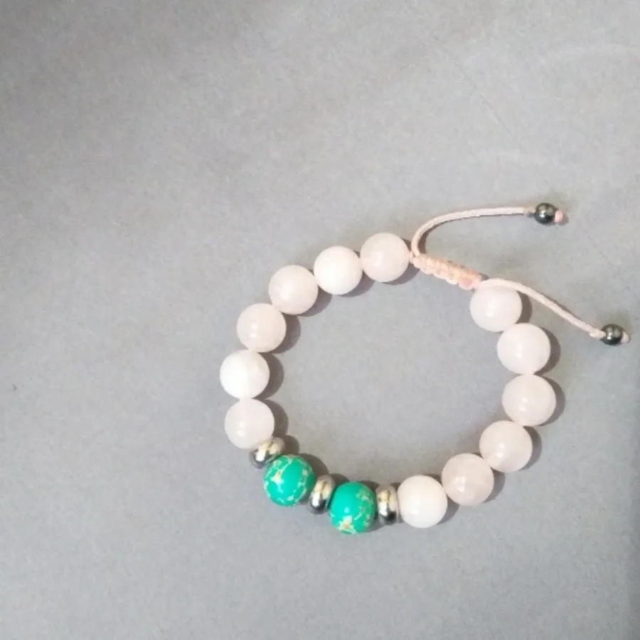 گردنبندو دستبند رز کوارتر