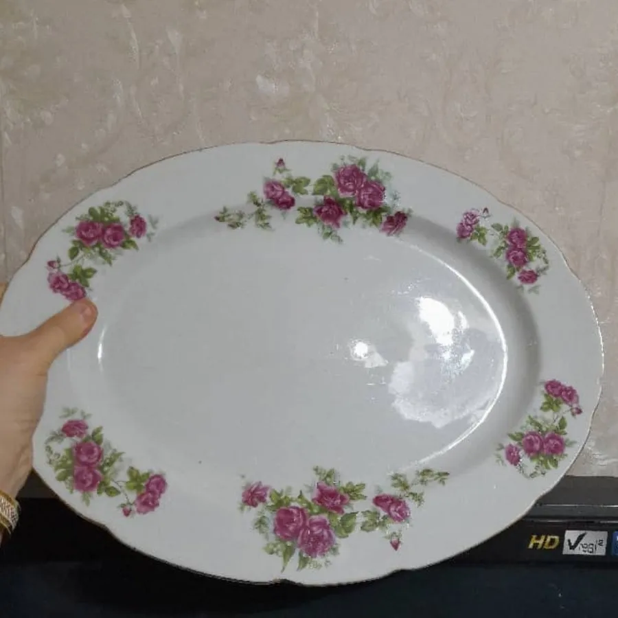 سه عدد دیس پلوخوری گلسرخی