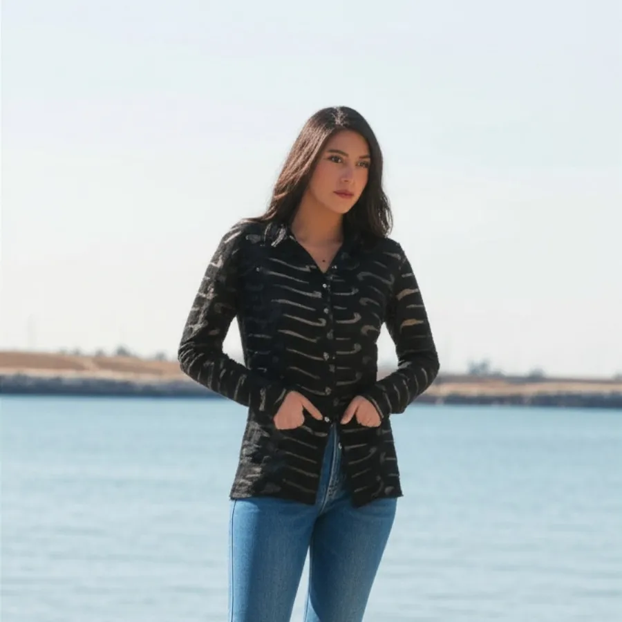 شومیز اسپورت مخمل آینه